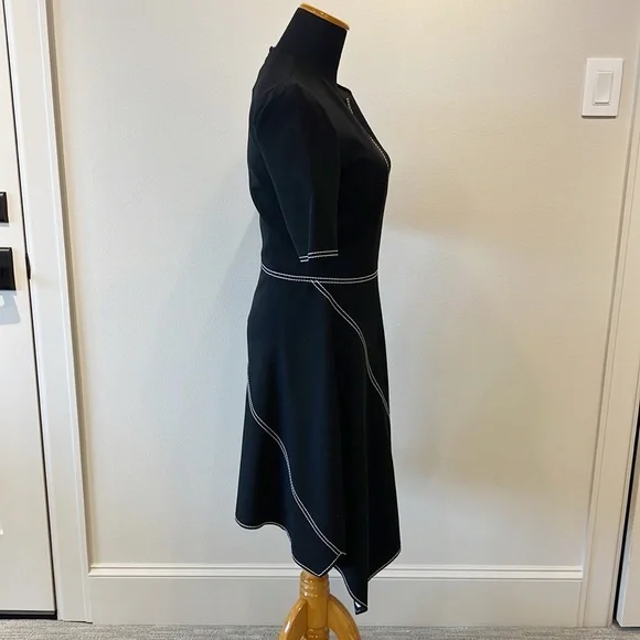NWT Stella McCartney Asymmetric Top-Stitched Dress - Picture 4 of 15